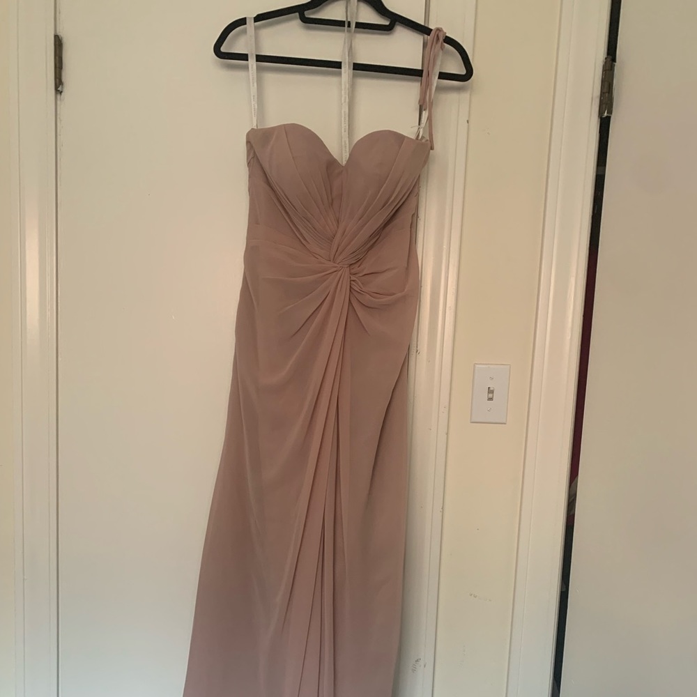 Bill Levkoff Frost Rose Chiffon Bridesmaid Dress 484